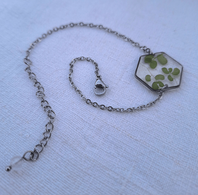 Bracelet argenté · hexagonal Soleirolia