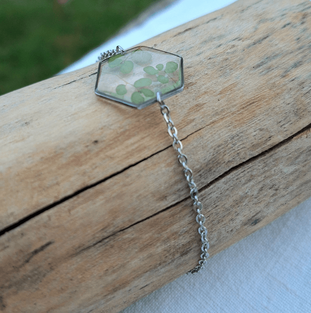 Bracelet argenté · hexagonal Soleirolia