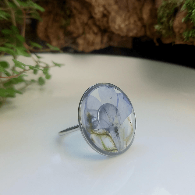 Bague argentée ◦ Lobelia