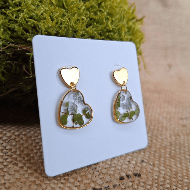 Boucles d'oreilles ♡ cœurs dorés