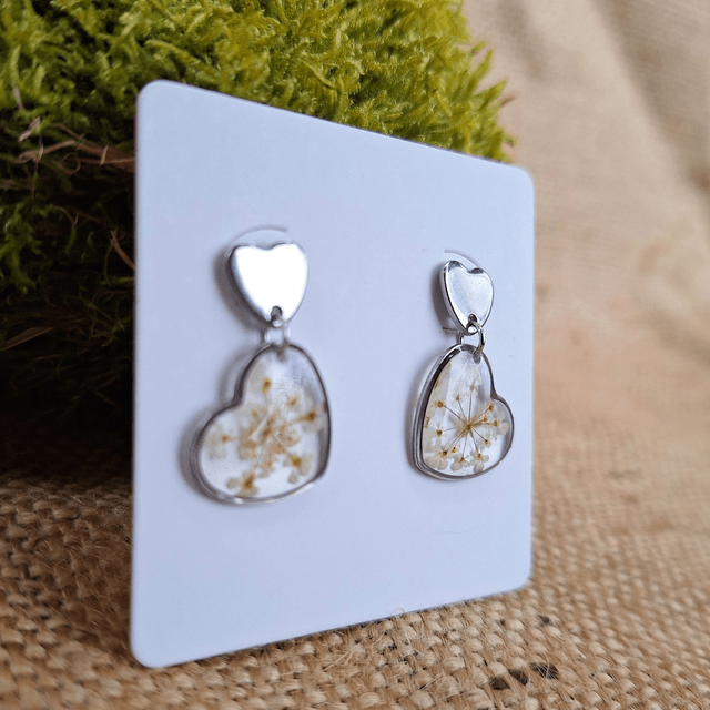 Boucles d'oreilles ♡ cœurs argentés