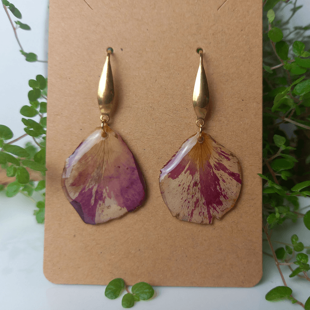Boucles d'oreilles doré · Soliflora Rosa 