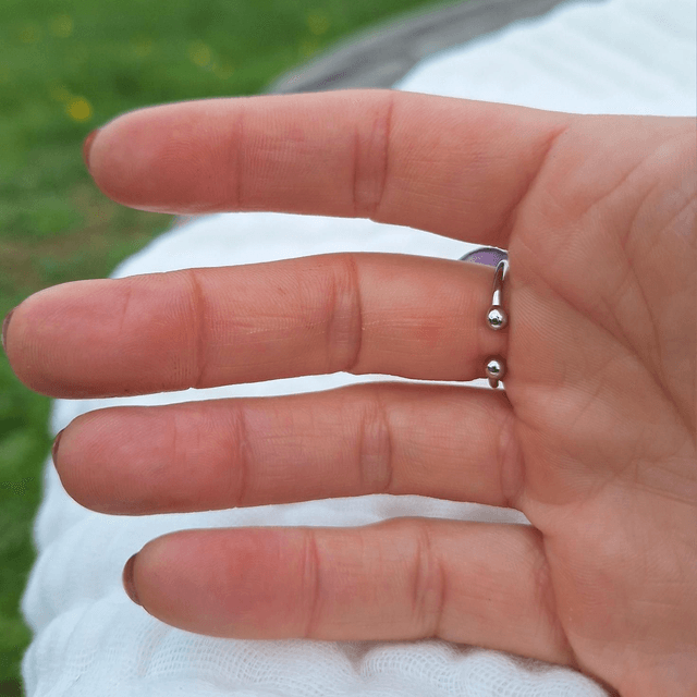Bague petite Pensée • Viola cornuta • argenté 