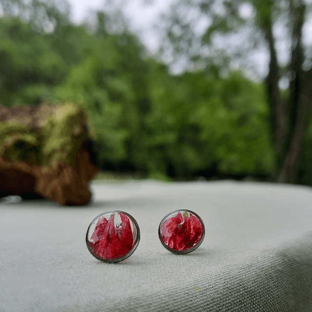 Puces d'oreilles ∙ argenté ∙ Géranium