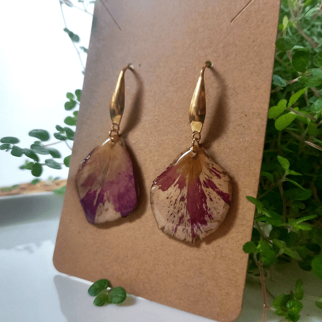 Boucles d'oreilles doré · Soliflora Rosa 