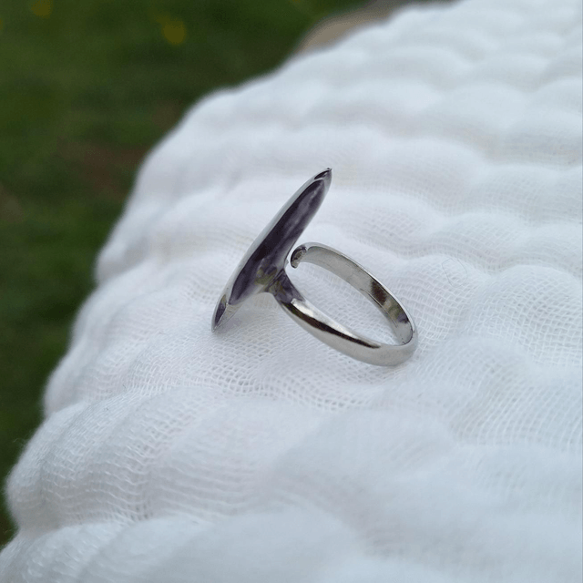 Bague petite Pensée • Viola cornuta • argenté