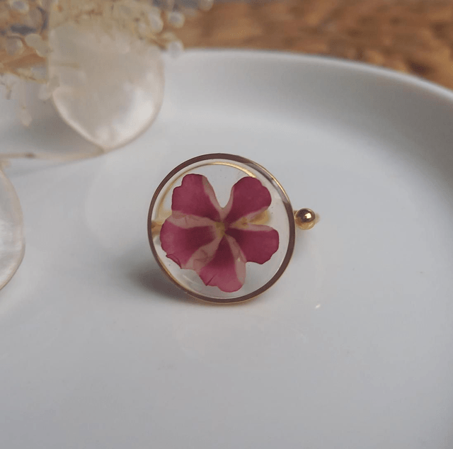 Bague dorée ◦ Verveine bicolore