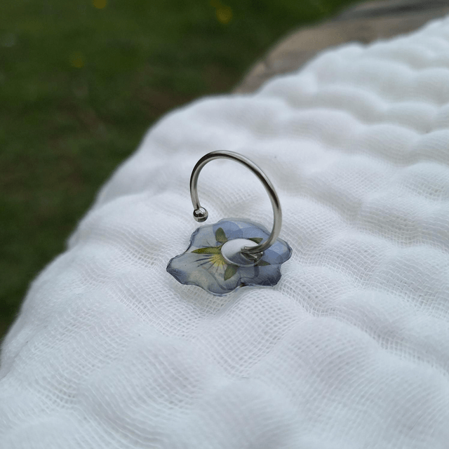 Bague petite Pensée • Viola cornuta • argenté