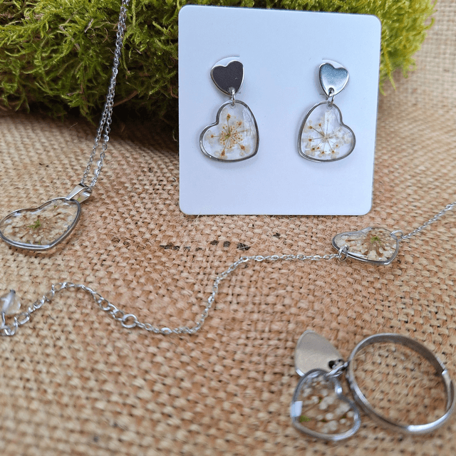 Boucles d'oreilles ♡ cœurs argentés
