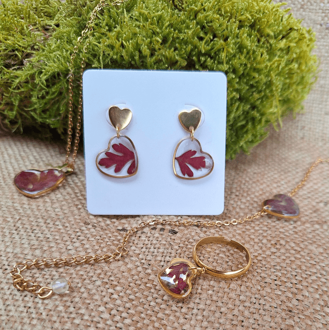 Boucles d'oreilles ♡ cœurs dorés