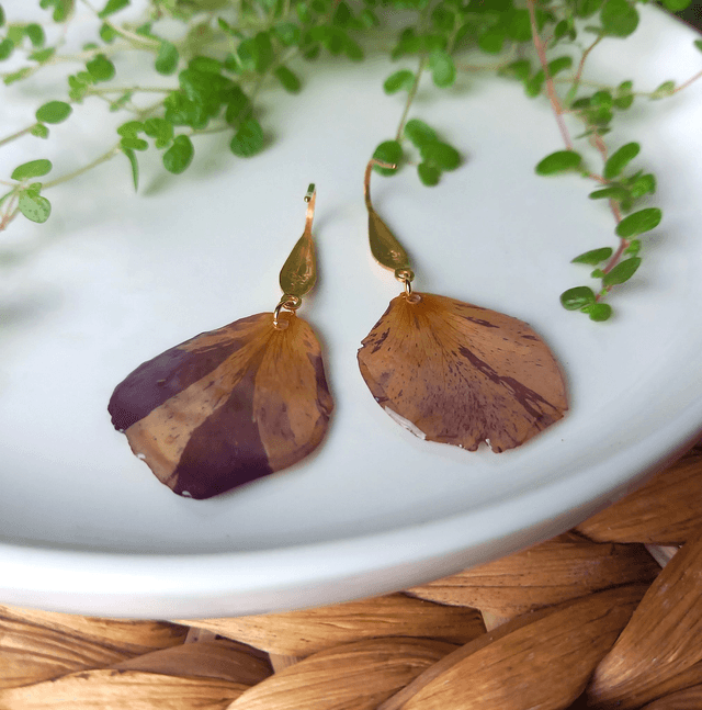 Boucles d'oreilles doré · Soliflora Rosa 