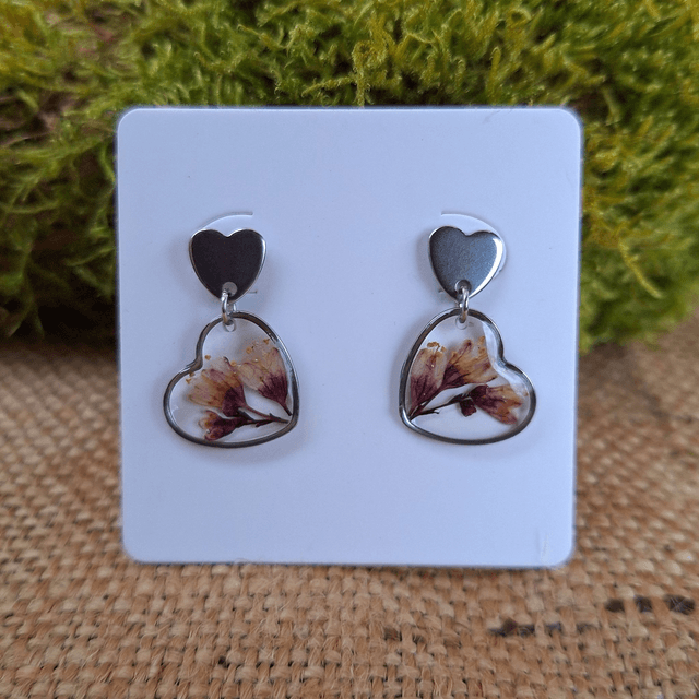 Boucles d'oreilles ♡ cœurs argentés
