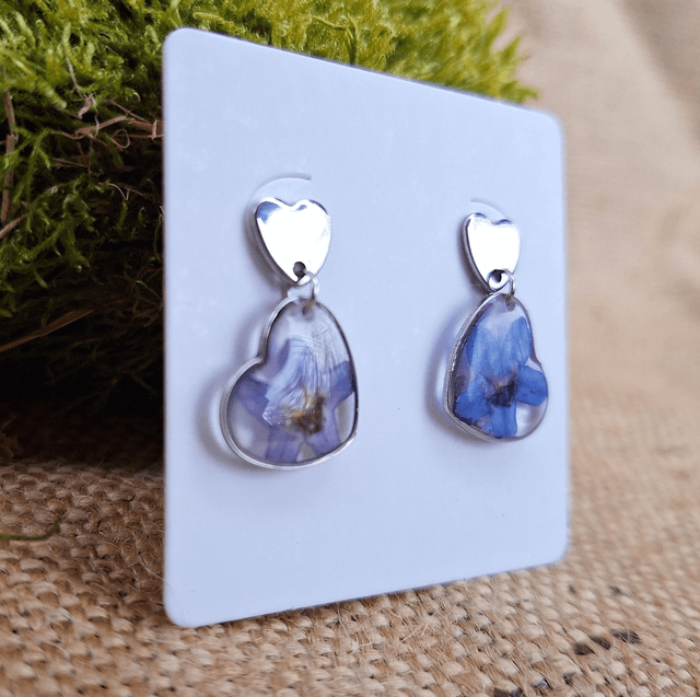 Boucles d'oreilles ♡ cœurs argentés