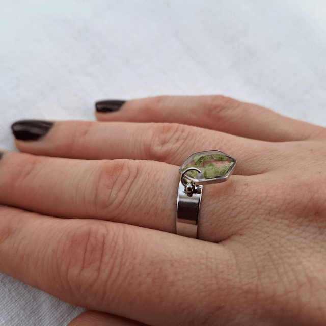 Bague argentée pampille ◦ Soleirolia