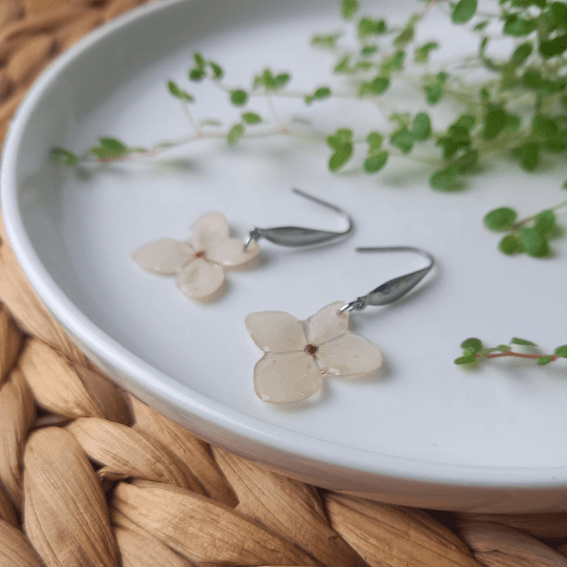 Boucles d&#039;oreilles ∙ argenté ∙ Soliflora Hortensia 