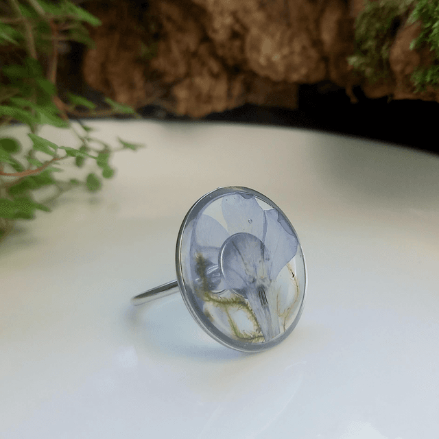Bague argentée ◦ Lobelia