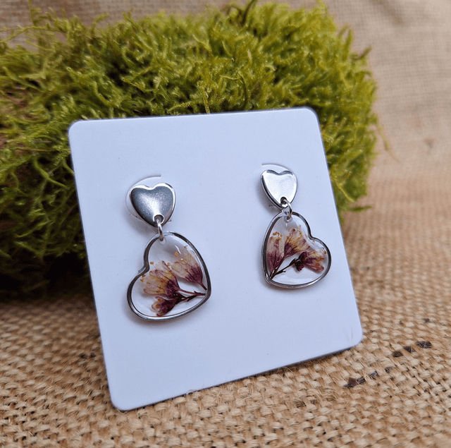 Boucles d&#039;oreilles ♡ cœurs argentés